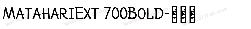 MatahariExt 700Bold字体转换